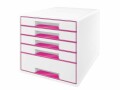 Leitz Schubladenbox Wow Cube 5 Pink, Anzahl Schubladen: 5