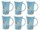 Mila Kaffeetasse Summer Cats 500 ml, 6 Stück, Blau