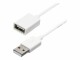 StarTech.com - 1m White USB 2.0 Extension Cable Cord - A to A - USB Male to Female Cable - 1x USB A (M), 1x USB A (F) - White, 1 meter (USBEXTPAA1MW)