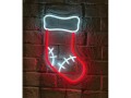 Vegas Lights LED Dekolicht Neonschild Weihnachtsstrumpf 28 x 30 cm
