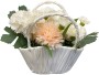 Dameco Kunstblume im weissen Korb 38 cm, Produkttyp: Topfpflanze