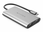 HYPER Adapter Dual 4K USB Type-C - HDMI, Kabeltyp