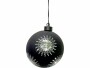 Dameco Weihnachtskugel 8 LEDs, Ø 12 cm, Schwarz, Betriebsart