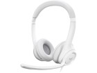 Logitech H390 - Headset - on-ear - wired - USB-A - off-white