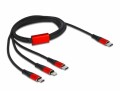 DeLock USB-Ladekabel USB C - Lightning/Micro-USB B/USB C