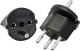 Spina Schuko / adattatore power fix nero a 3 pin