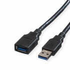 Roline USB 3.2 Verlängerungskabel - Typ A - 0,8 m - Schwarz