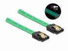 DeLock SATA-Kabel UV Leuchteffekt grün 50 cm, Datenanschluss