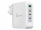 J5CREATE 130W GAN USB-C 4-PORT CHARGER - UK WHITE GREY