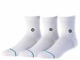 STANCE Socken Icon Quarter Weiss 3er-Pack, Grundfarbe: Weiss