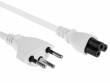 FURBER.power Netzkabel C5-T12 0.5 m Weiss, Anzahl Leiter: 3