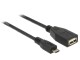 DeLock USB-OTG-Kabel Micro-B - A 0.5 m