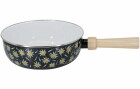 Kadastar Fondue-Caquelon Edelweiss Wiese Schwarz, Material: Stahl