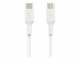 BELKIN 1x2 Belkin USB-C/USB-C 2.0 PVC 1m, Doppelp.weiÃ