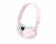 Sony On-Ear-Kopfhörer MDR-ZX110APP Pink, Detailfarbe: Pink