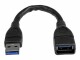 StarTech.com - 6in Short USB 3.0 Extension Adapter Cable (USB-A Male to USB-A Female) - USB 3.1 Gen 1 (5Gbps) Port Saver Cable - Black (USB3EXT6INBK)
