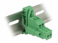 DeLock Hutschiene/DIN Rail Terminalblock 2Pin, Montage: DIN-Rail