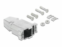 DeLock Steckverbinder DB9, RS232 Metalgehäuse, Kabeltyp: Adapter