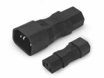 Alpha Elettronica Adapterstecker C13 - C14, gerade, Detailfarbe: Schwarz