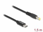 DeLock Ladekabel USB-C zu 5.5 x 2.5 mm Stecker