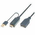 M-CAB HDMI/M+USB/M TO DP 1.2/F 0.3M BLACK 4K/30HZ