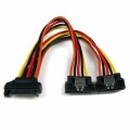 StarTech.com - 6in Latching SATA Power Y Splitter Cable Adapter - M/F