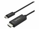 StarTech.com - 3ft (1m) USB C to HDMI Cable, 4K 60Hz USB Type C to HDMI 2.0 Video Adapter Cable, Thunderbolt 3 Compatible, Laptop to HDMI Monitor/Display, DP 1.2 Alt Mode HBR2 Cable, Black - 4K USB-C Video Cable (CDP2HD1MBNL)