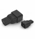 Alpha Elettronica Adapterstecker C13 - C20, gerade, Detailfarbe: Schwarz