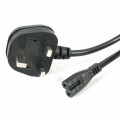 StarTech.com - 1m Laptop Power Cord 2 Slot for UK BS1363 to C7