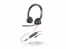 Poly Headset Blackwire 3325 USB-C, Klinke, Schwarz, Microsoft