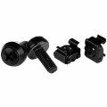StarTech.com - M6 x 12mm - Screws and Cage Nuts - 100 Pack, Black