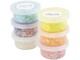 Creativ Company Modelliermasse Glitter Clay 6 x 20 ml, Pastellfarben