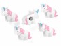 Trendform Haftmagnet Unicorn Pink/Weiss, 5 Stück, Detailfarbe: Weiss