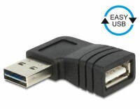 DeLOCK - Adapter EASY-USB 2.0-A male > USB 2.0-A female angled left / right