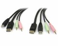 StarTech.com - 4-in-1 USB DisplayPort KVM Switch Cable w/ Audio & Microphone