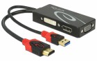 DeLock Adapter 4K, 30HZ HDMI/USB 2.0 - DVI-D/VGA/DisplayPort