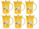 Mila Kaffeetasse Flowerboy 500 ml, 6 Stück, Gelb, Material