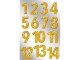 Braun + Company Adventskalender-Zahlen Glitzer, Gold, Motive: Zahlen