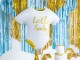 Partydeco Folienballon Baby romper Gold/Weiss, Packungsgrösse: 1