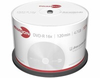Primeon DVD-R 4.7 GB, Spindel (50 Stück), Medientyp: DVD-R