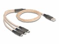 DeLock USB-Ladekabel USB A - Lightning/Micro-USB B/USB C 1.2