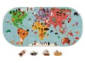 Janod Badespielzeug Weltkarten-Puzzle 28-teilig, Material: EVA