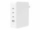 BELKIN 140W 4-PORTS USB GAN WALL CHARGER WITH UK/EU/US PLUG TIPS