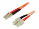 StarTech.com - 2m Fiber Optic Cable - Multimode Duplex 62.5/125 - LSZH - LC/SC - OM1 - LC to SC Fiber Patch Cable (FIBLCSC2)