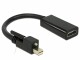 DeLOCK - Adapter mini Displayport 1.2 male with screw > HDMI female 4K Active black