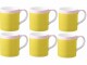 Mila Kaffeetasse United Colors 280 ml, 6 Stück, Gelb