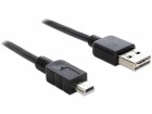 DeLock Delock Easy-USB2.0-Kabel A-MiniB: 3m, USB-A