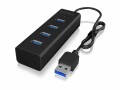 RaidSonic ICY BOX USB-Hub IB-HUB1409-U3, Stromversorgung: USB, Anzahl