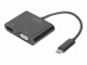 Digitus - Adattatore video esterno - USB-C 3.1 - HDMI, VGA - nero
