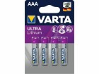 Varta Batterie Lithium ULTRA LITHIUM, Micro, AAA, CR03, 1.5V / 1100mAh, 4 Stück, 3 Pack Bundle